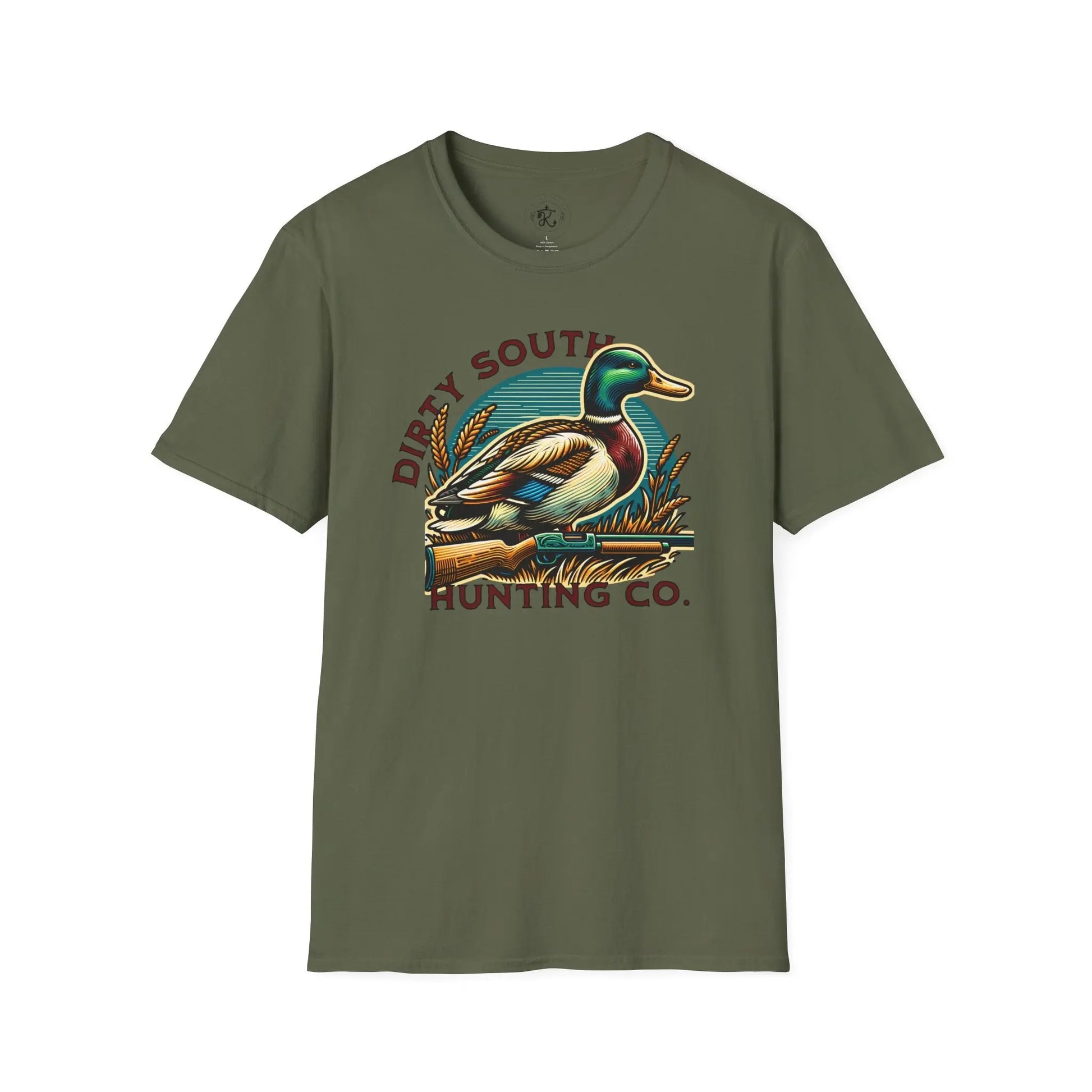 Dirty South Hunting Co. Mallard Unisex Softstyle T-Shirt, Outdoor Apparel Printify