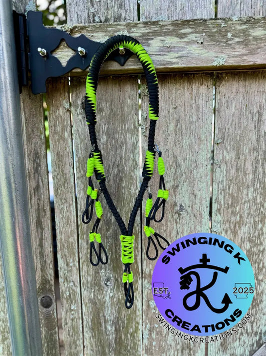 Black & Green Paracord Duck Call Lanyard – 4 Drop Removable Loops | Waterfowl Hunting Gear (Copy) Swinging K Creations