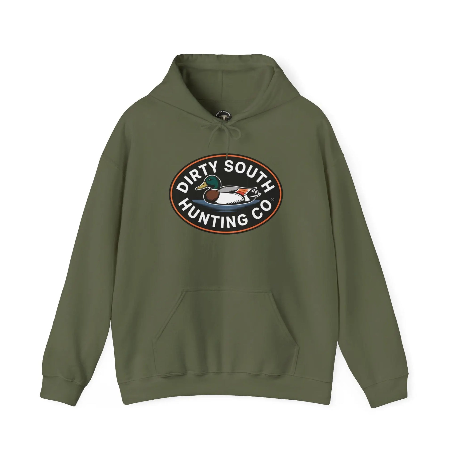 Dirty South Round Logo Unisex Hunting Sweatshirt - Cozy Outdoor Apparel, Perfect for Campers, Gift for Fishermen, Great for Fall Activities Printify