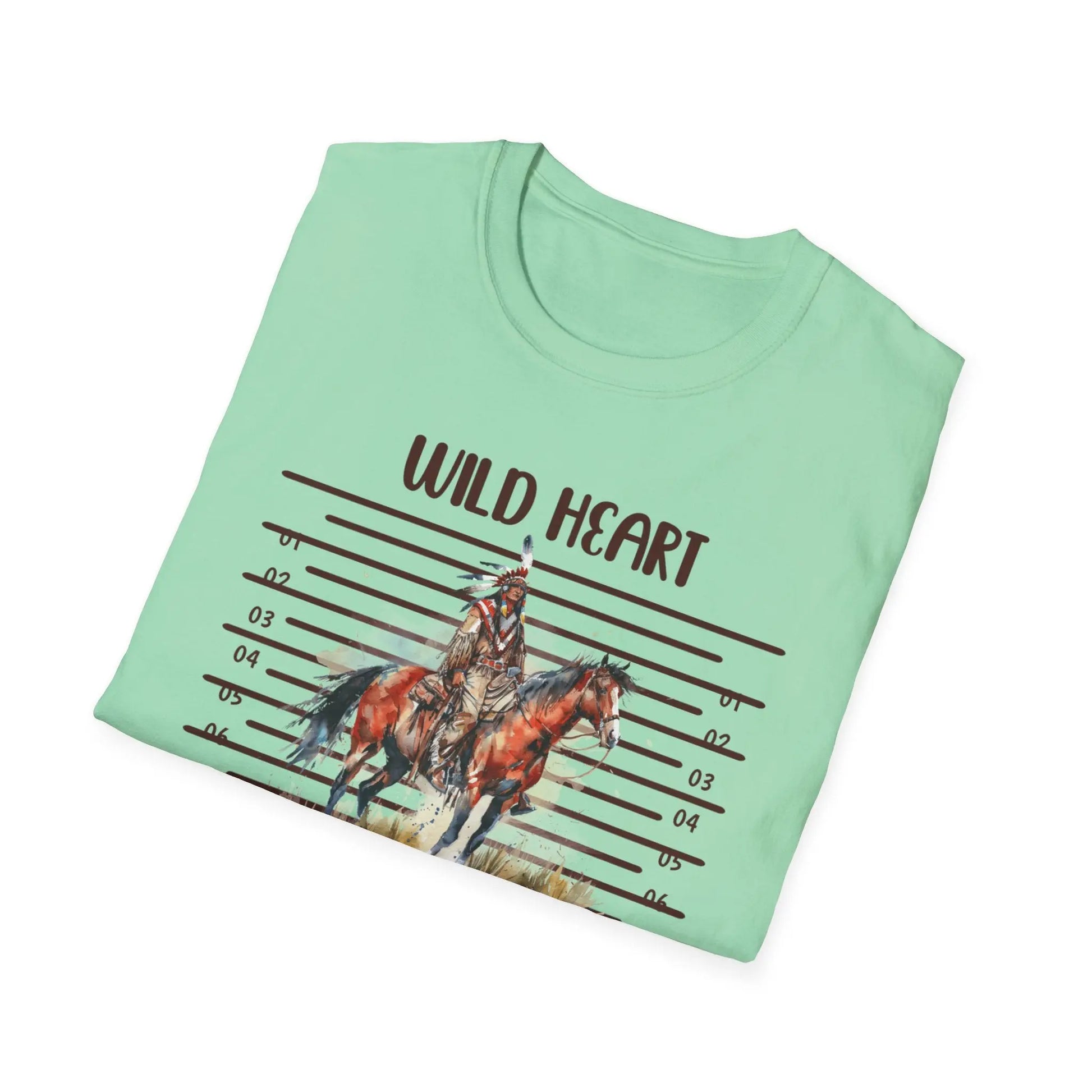 Wild Heart Free Spirit T-Shirt, Bohemian Tee, Horse Lover Gift, Adventure Shirt, Festival Apparel, Unisex Graphic T-Shirt Printify